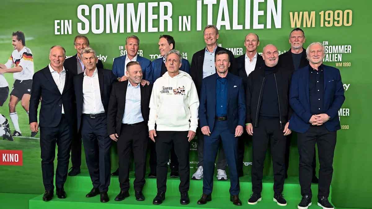 Germany's 1990 world cup triumph: a star-studded premiere brings back memories