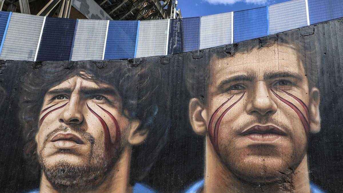 Napoli's maradona stadium gets a vibrant facelift with fan-chosen mural
